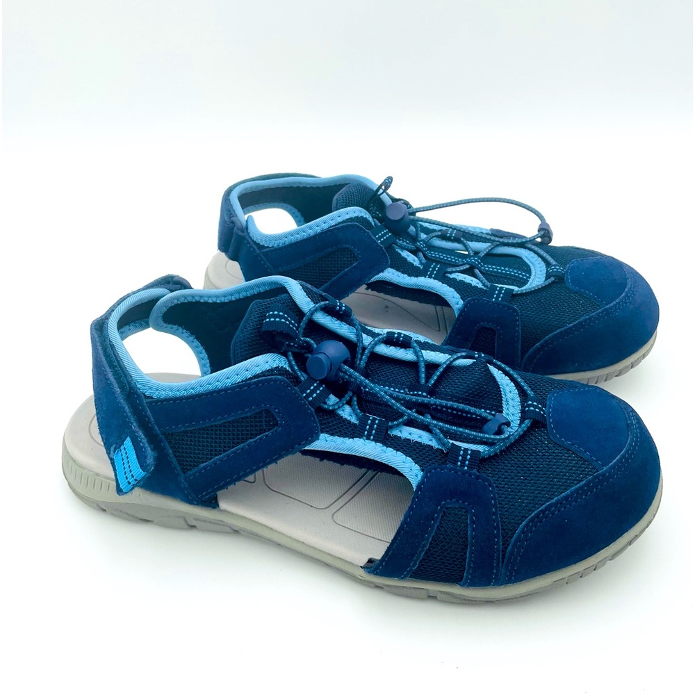 LANDS END Women's Blue Closed Toe Sandals Shoes Lightweight Sz 10D